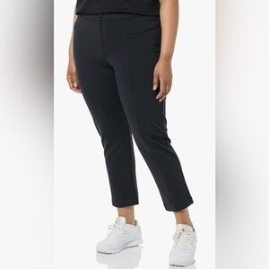 Amazon Aware Women's Ponte Knit Slim Pant Black Plus Size